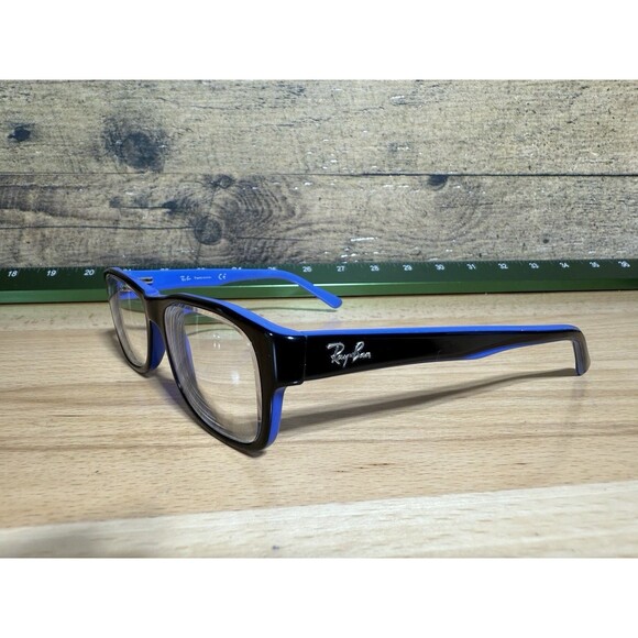 Ray-Ban Authentic Eyeglasses Black Blue Excellent Frames Only unisex - Picture 2 of 12